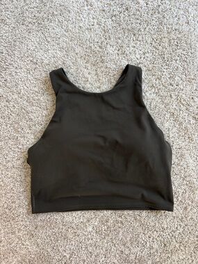 Athleta Black High-Neck Cropped Sports Tank